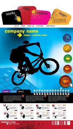 Web site design template, vector. のイラスト素材