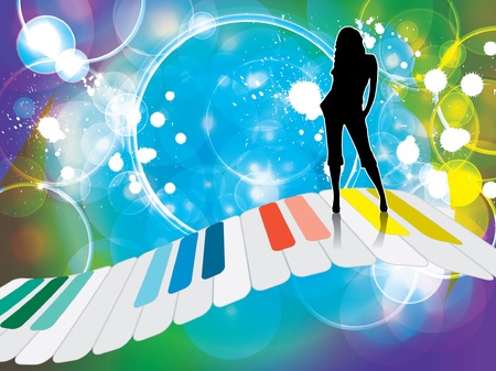 illustration of musical backgroundのイラスト素材