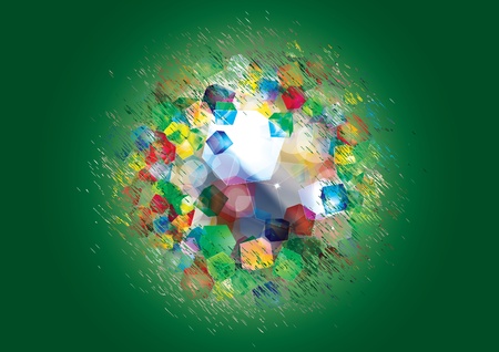 Colorful 3d bright abstract background のイラスト素材