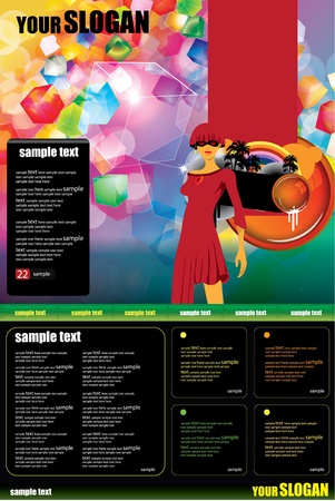 Web site design templateのイラスト素材