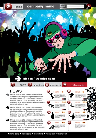 Web templateのイラスト素材