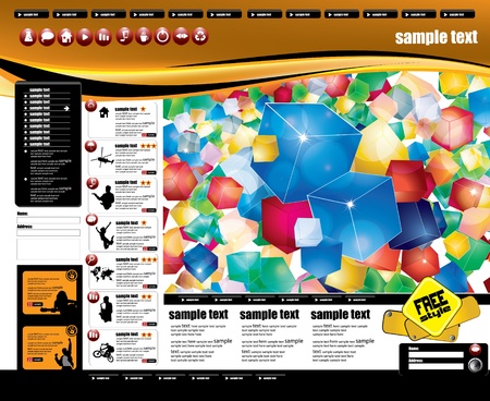 Web templateのイラスト素材