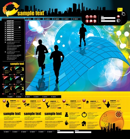 Web templateのイラスト素材