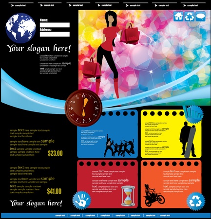 Web templateのイラスト素材