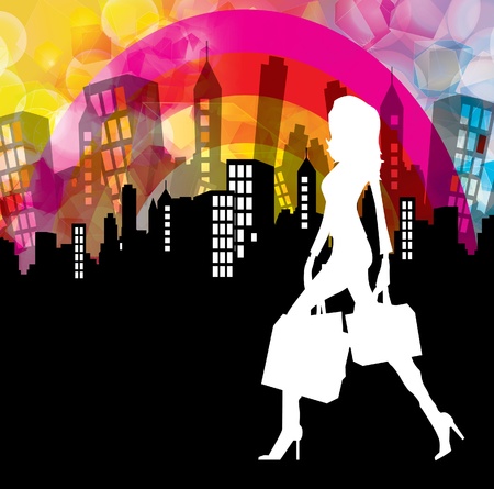 Woman shoppingのイラスト素材