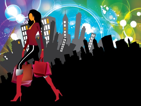 Woman shoppingのイラスト素材