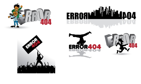 Error illustrations for web site. のイラスト素材