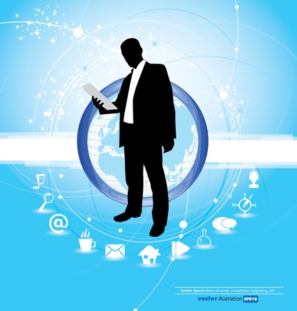 Web social conceptのイラスト素材