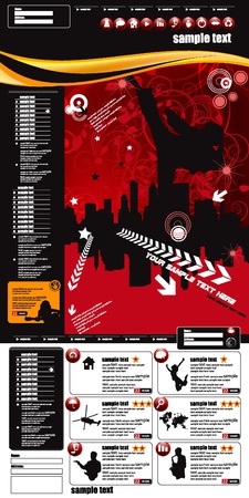 Web Site Page Templateのイラスト素材