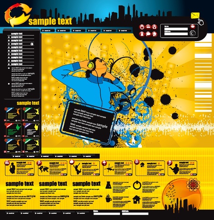 Web Site Page Templateのイラスト素材