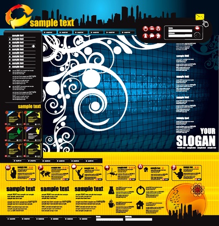 Website templateのイラスト素材