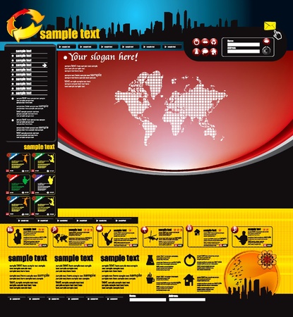 Web Site Page Templateのイラスト素材