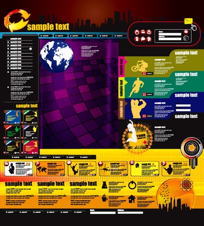 Web Site Page Templateのイラスト素材