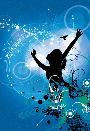 Urban music backgroundのイラスト素材