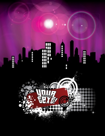 Cityscape Skyline - Vector Illustration. のイラスト素材