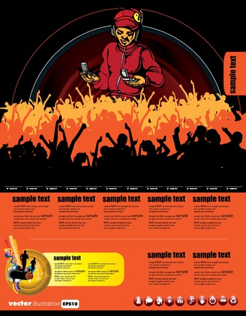 Music Website Template のイラスト素材