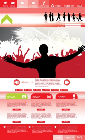 Web site design template, vector illustration. のイラスト素材
