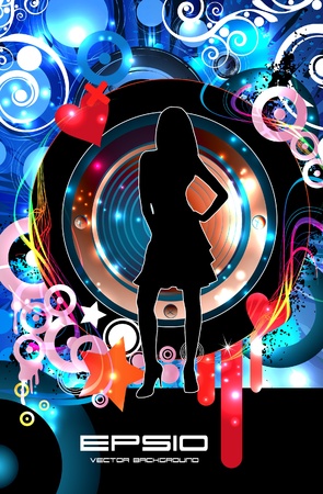 EPS10 party people vector background のイラスト素材