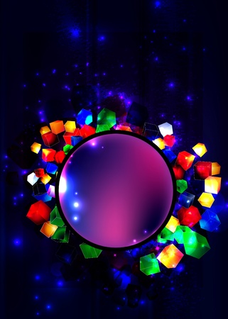 Colorful 3d glass cubes. background のイラスト素材