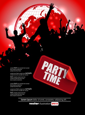 People dancing background party のイラスト素材