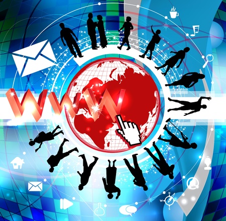 World technology backgroundのイラスト素材