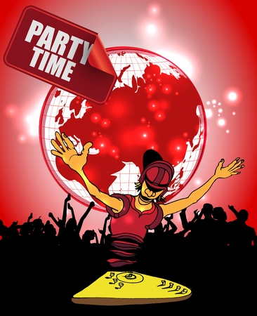 EPS10 party people vector background のイラスト素材