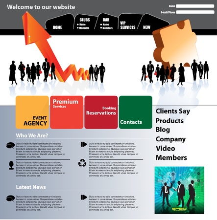 Business people website background のイラスト素材