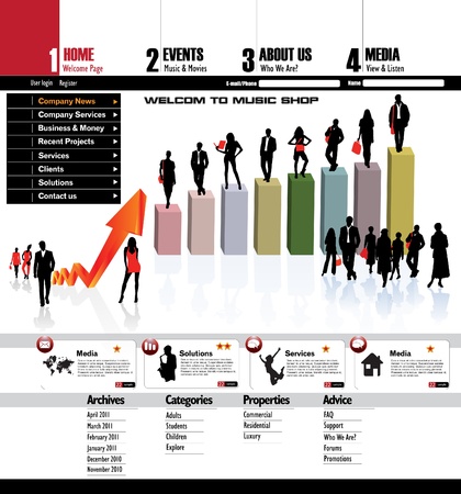 Business people website background のイラスト素材