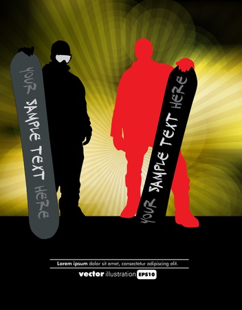 Snowboarding vectorのイラスト素材