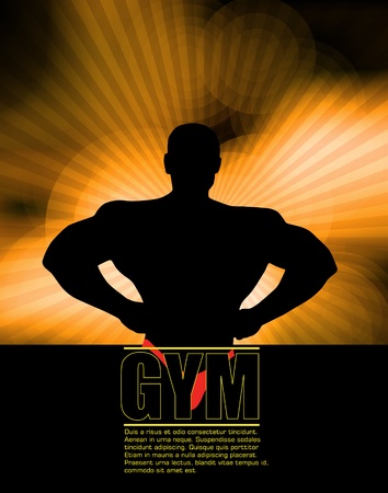 Bodybuilding. Vector illustration のイラスト素材