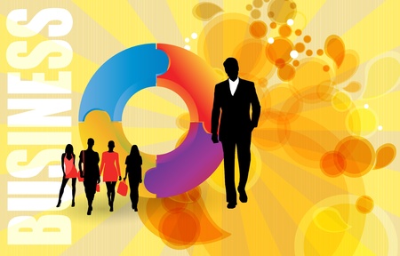 Illustration of business peopleのイラスト素材