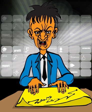 Business Cartoon Backgroundのイラスト素材