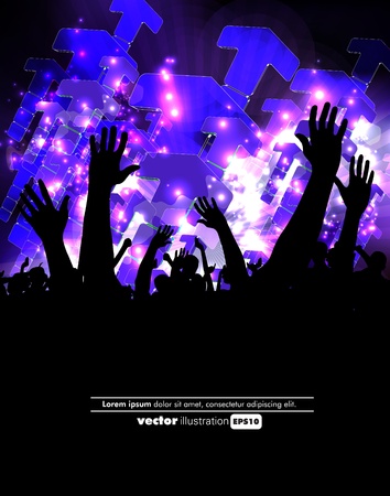 Crowd of party peopleのイラスト素材