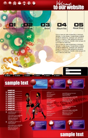 Modern web page layout design のイラスト素材