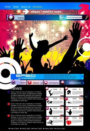 Modern web page layout design のイラスト素材