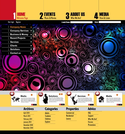 Modern web page layout design のイラスト素材