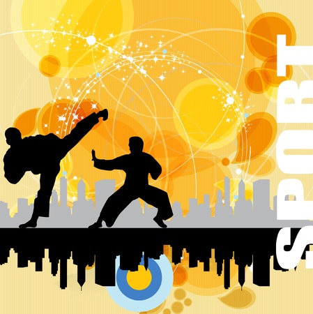 Karate illustrationのイラスト素材