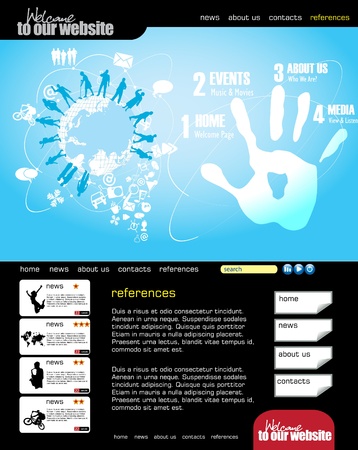 Modern web page layout design のイラスト素材