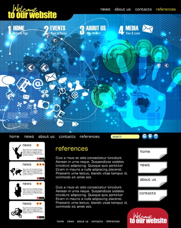 Web site design template.のイラスト素材