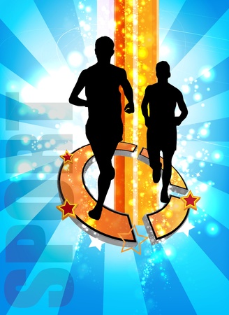 Jogger. Vector illustration.のイラスト素材