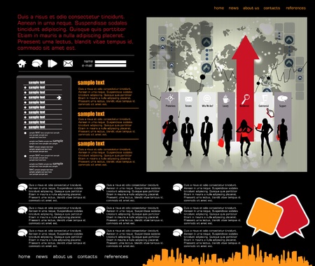 Modern web page layout design のイラスト素材