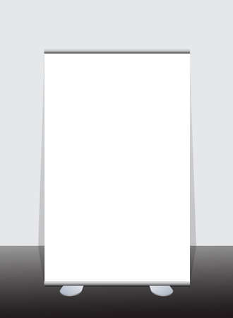 Vector blank roll up banner display のイラスト素材