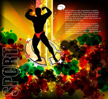 Bodybuilding  illustration のイラスト素材