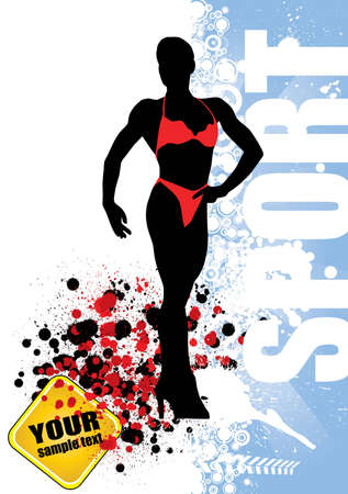 Bodybuilding  illustration のイラスト素材