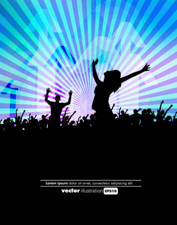 People dancing background party のイラスト素材