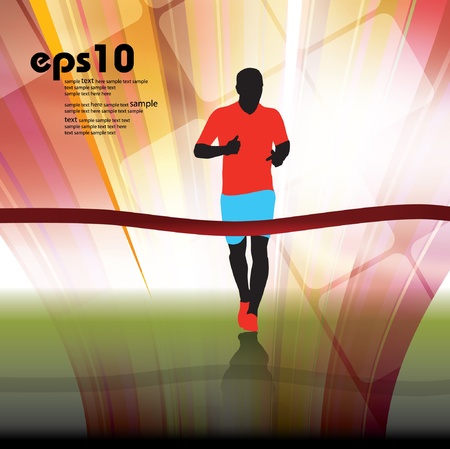 Marathon illustrationのイラスト素材
