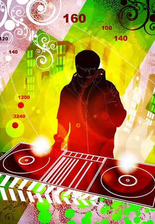 DJのイラスト素材