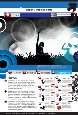 Web design templateのイラスト素材