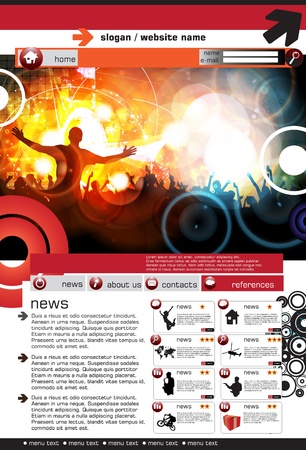 Web design templateのイラスト素材