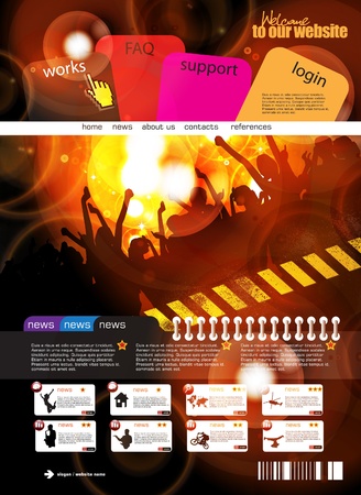 Web design templateのイラスト素材